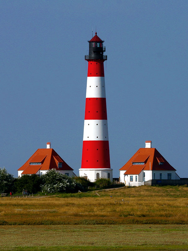 Leuchtturm Westerhever auf Eiderstedt an der Nordsee